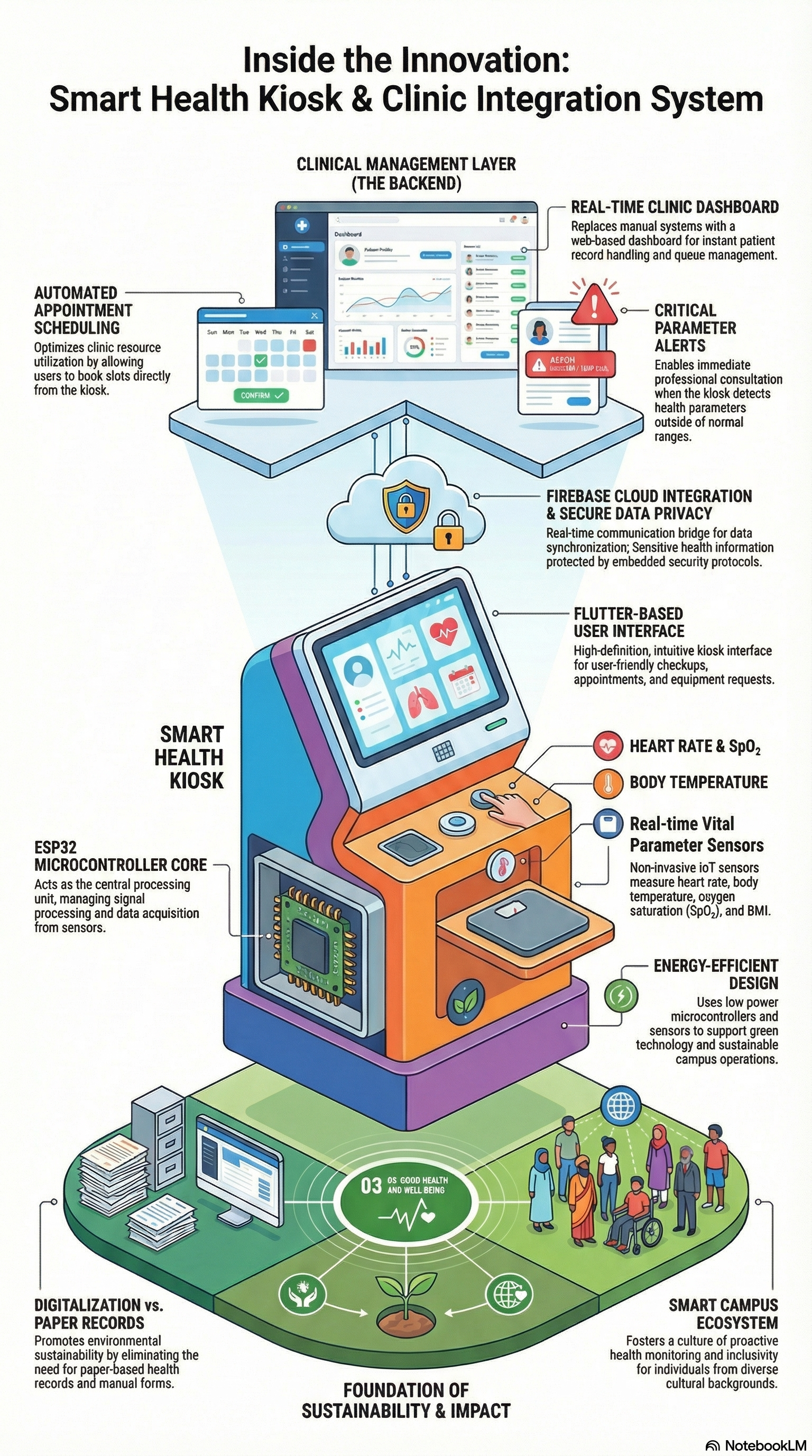 Smart Health Kiosk Infographic